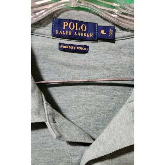 Polo Ralph Lauren Polo Pima Soft Touch, Green, XL Mens Polo - Picture 2 of 4